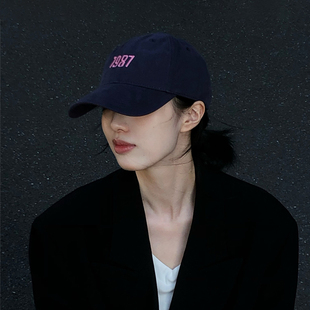 BACKNOW自制1987博主风韩国高货版太阳帽百搭鸭舌帽子棒球帽男女