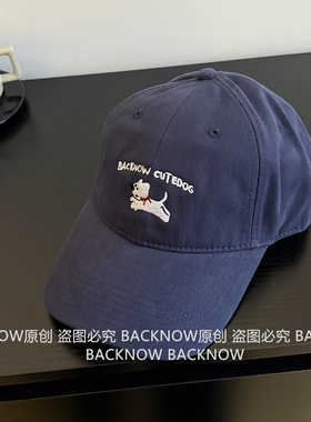 BACKNOW韩版大头围棒球帽高品质显白时尚鸭舌帽男女情侣软顶帽子