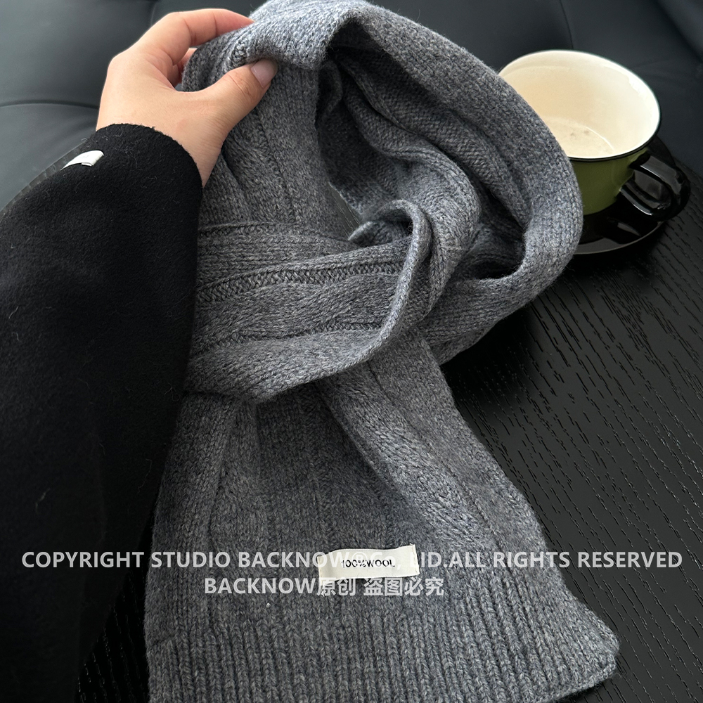 高货~100%羊毛针织围巾BACKNOW