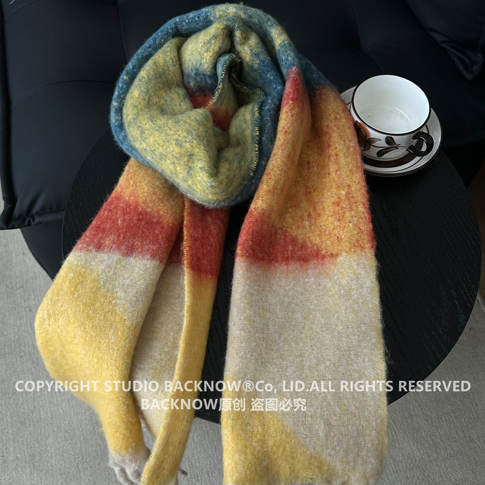 原创设计~落日BACKNOW围巾秋冬季