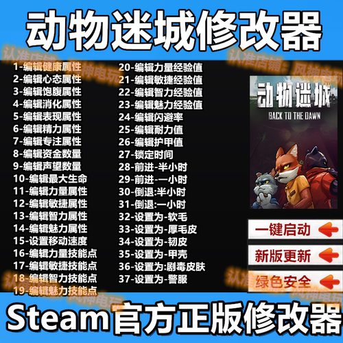 动物迷城正版修改器 steam单机PC修改属性存档魔改辅助/不含游戏