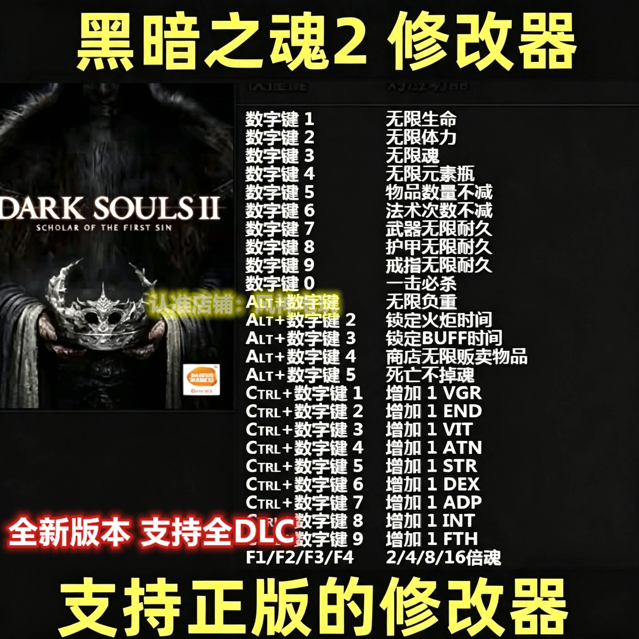 黑暗之魂2原罪学者 STEAM/EPIC正版游戏修改器 电脑端PC修改器