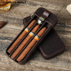 Slots Case Humidor Box Cowhide Cigar Travel Smoking雪茄盒