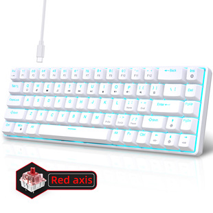 Keyboard Gaming Backlit Compact Wired V800 68Keys Mechanical
