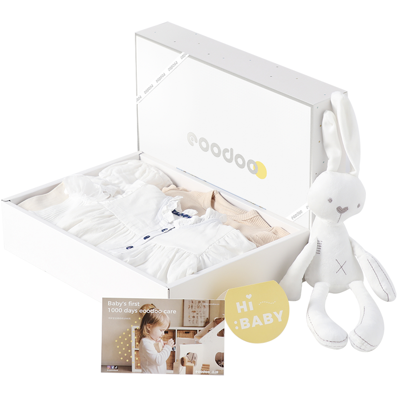 eoodoo女宝3-6个月公主纱裙礼盒