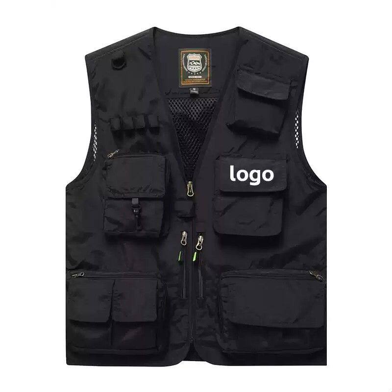 工装马甲定制印logo工作服摄影师户外多口袋钓鱼背心坎肩反光马夹