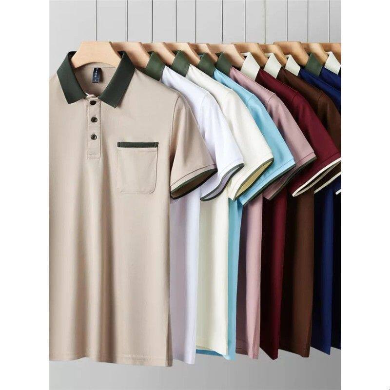 工作服t恤定制印字logo男女短袖有口袋polo衫厂服带笔兜工衣夏装