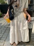 Белая дизайнерская кружевная длинная юбка, подходит для подростков, тренд сезона