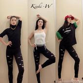 王媛Kinki同款 see NEW modern PRODUCT sporty瑜伽破洞裤