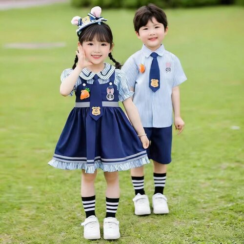 兔子警官儿童演出服学院风套装