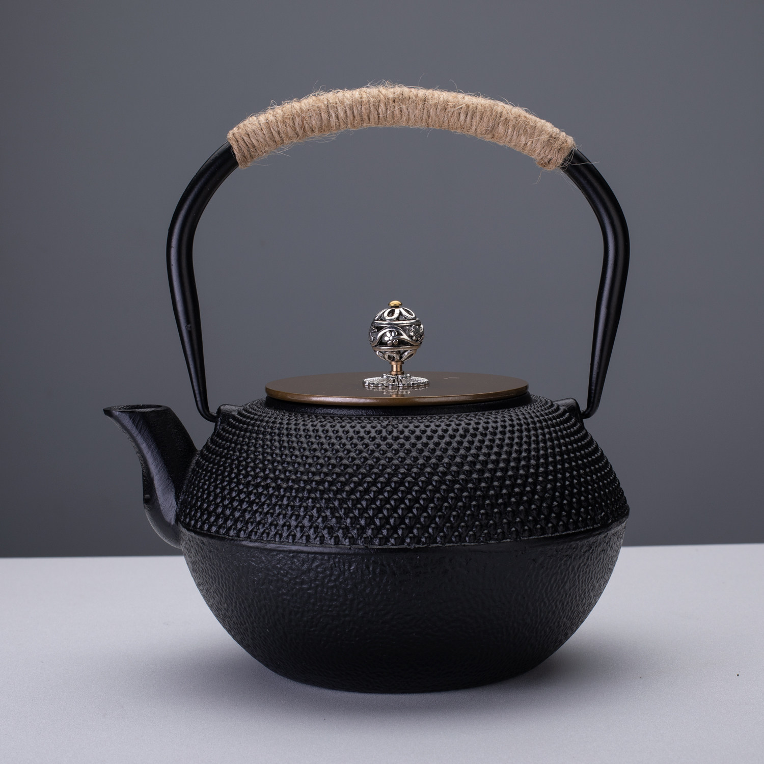 乳钉纹铁壶烧水壶泡茶专用铜盖铸铁壶煮水壶电陶炉炭炉煮茶器围炉