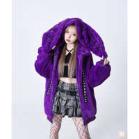 reflem, the original D subculture dark underground idol earrings, rabbit ears, plush versatile coat thumbnail 8