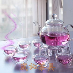 整套透明耐高温玻璃功夫茶具