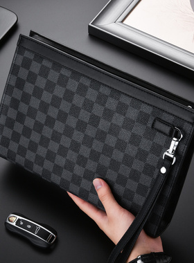 男士手包YY大容量信封商务夹包手拿包高端休闲青年手抓包潮牌新款