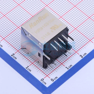全新现货 HR915310A 工业级 RJ45 带灯网络变压器 单口180度 100M