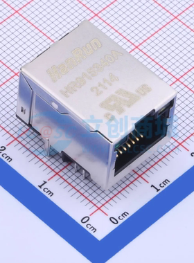 HR915340A HanRun RJ45网口带灯滤波带变压器以太网连接器