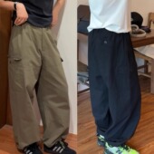 iamstudio 休闲裤 毒家定制 松紧腰宽松工装