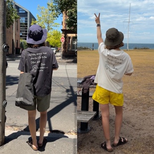 T恤 可爱圆领短袖 iamstudio 9915毒家定制原创手绘卡通棉质T恤