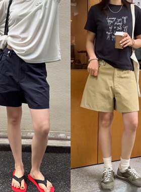 iamstudio 高支轻薄肌理感面料 0646零负重夏季清凉显瘦休闲短裤