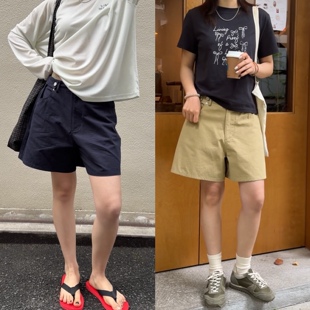 iamstudio 高支轻薄肌理感面料 0646零负重夏季清凉显瘦休闲短裤