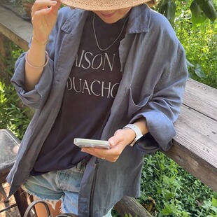 iamstudio 遮阳防晒 进口亚麻春夏款 高品质松弛感外套 6231