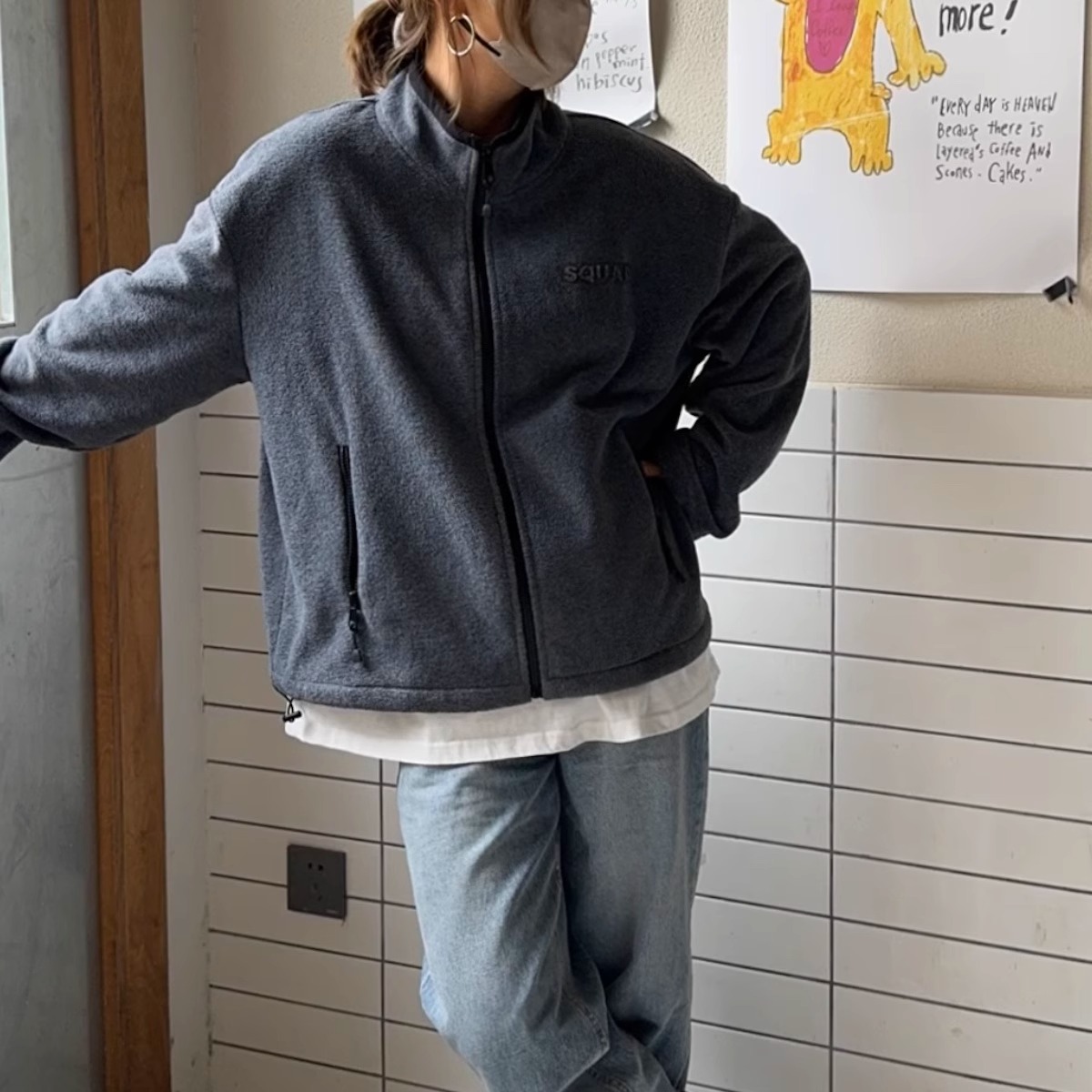 iamstudio2058一件拿捏citywarm的摇粒绒外套宽松不臃肿 现货秒发