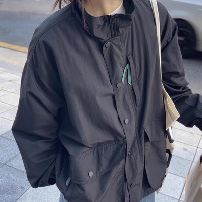 iamstudio 毒家定制款撞色内里短款风衣外套 经典不过时 新增紫色