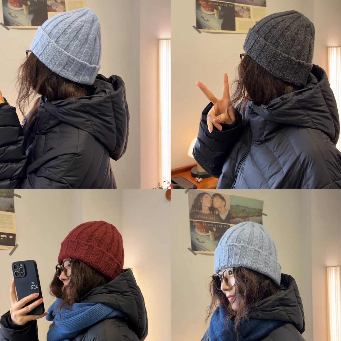 iamstuio 冬季氛围感神器 保暖又好看8501特种纱羊毛围巾毛线帽