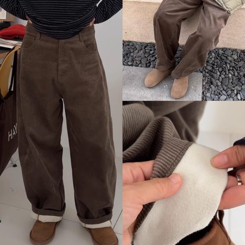iamstudio 1372超有调性的加绒灯芯绒镰刀裤 可搭一切