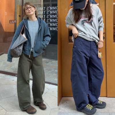 iamstudio 复购率高kpi一万条 5733美式复古小弯刀浆感工装休闲裤