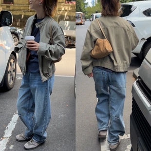 自留款 iamstudio 2500简约利索水洗复古夹克外套 短外套 春款