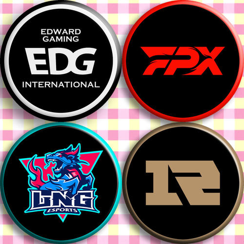 LOL英雄联盟S11 LPL战队铁质徽章58mm RNG FPX IG WE TES EDG现货