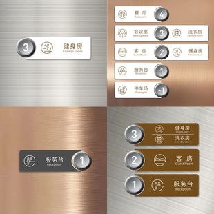 电梯楼层按键按钮指示贴牌定制酒店车库大堂前台商户公司小区广告