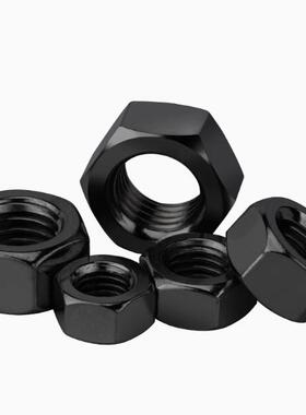 黑色特氟龙304不锈钢1型六角螺母GB6170M4M5M6M8M10M12M14M16M20
