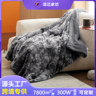 imitation fur sand Thick double blanket bed sided woolen