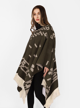 New style Su headwear, cloak on top, warm shawl on the outs