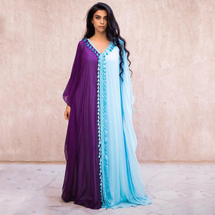 New East Fringe Hanging Ear Dress Muslim Robe Color Matchin