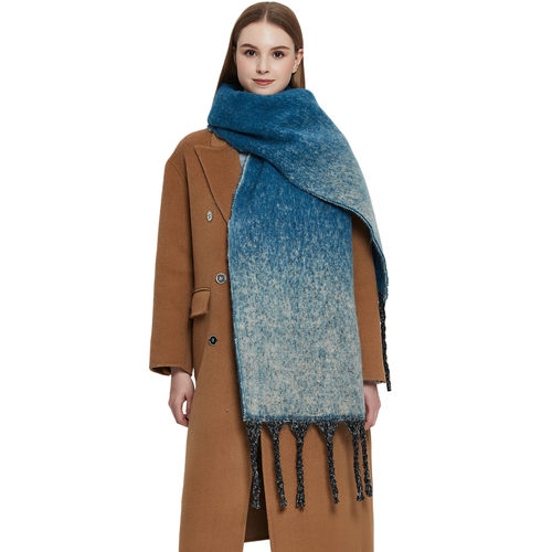 New shawl, thickened collar, loop yarn, thick tassel colore