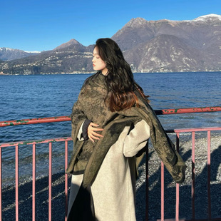 Lijiang shawl nationality, 大披肩 travel tourism wear, Qi