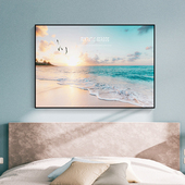 风景卧室装 饰画现代简约房间床头背景墙壁画宾馆酒店主卧海景挂画