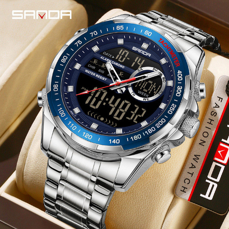 三达户外运动表大表盘多功能大气