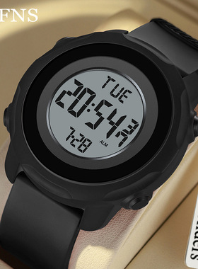 OFNS品牌热销手表男士学生党初高中闹钟倒计时电子表防水运动腕表