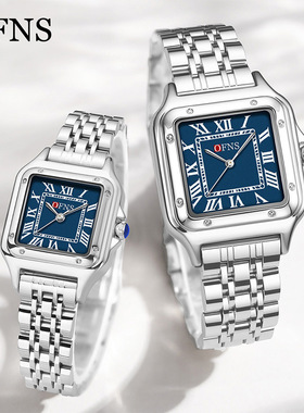 OFNS复古男表时尚休闲商务罗马男士女士防水情侣手表简约气质方形