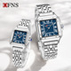 OFNS复古男表时尚 休闲商务罗马男士 女士防水情侣手表简约气质方形