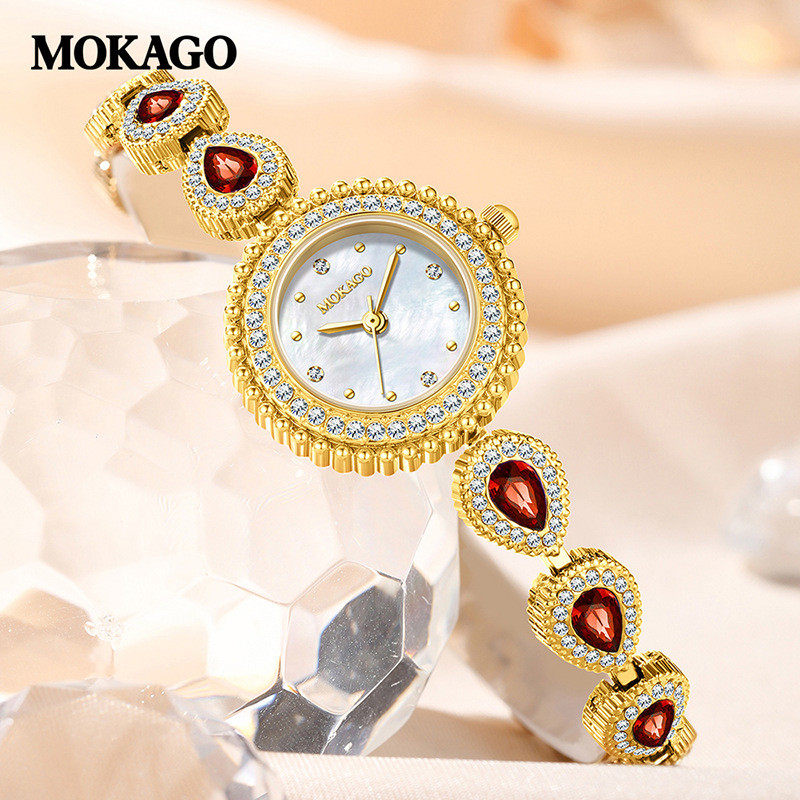 陌佧高新款轻奢复古石英女士腕表