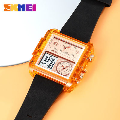 时刻美时尚大表盘防水运动电子表