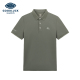 军绿色休闲上衣男装 德鲨男士 2025夏新款 POLO衫 翻领t恤 短袖