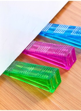 日本Komi 透明门塞安全门卡酒店门阻防风门档天然橡胶门顶挡门塞