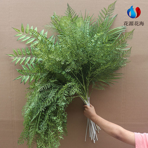 绿色系婚庆仿真花材塑料花