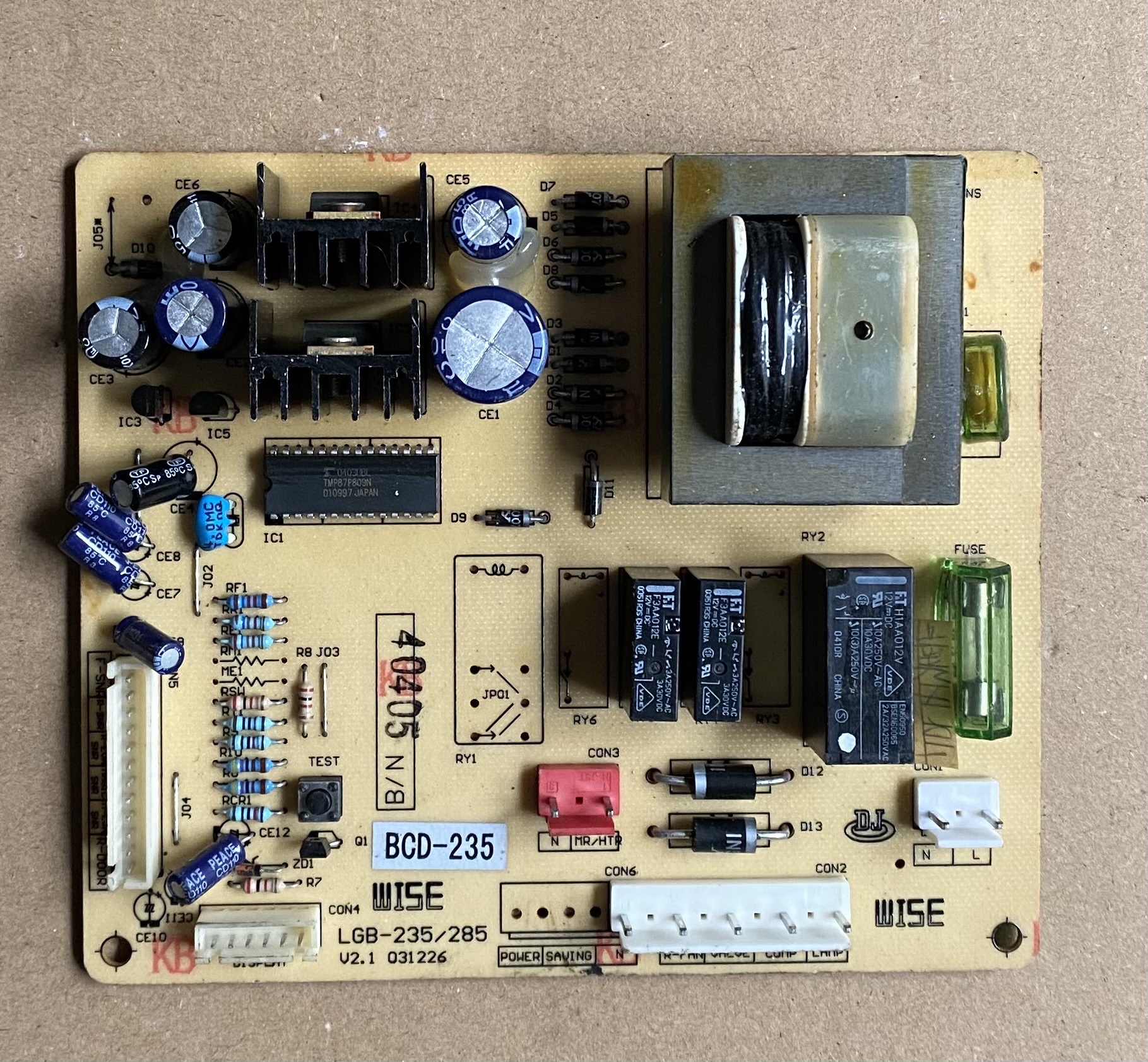 LG冰箱LGB-235/285 6871JR1017A/B 119107131电脑板 电子元器件市场 PCB电路板/印刷线路板 原图主图